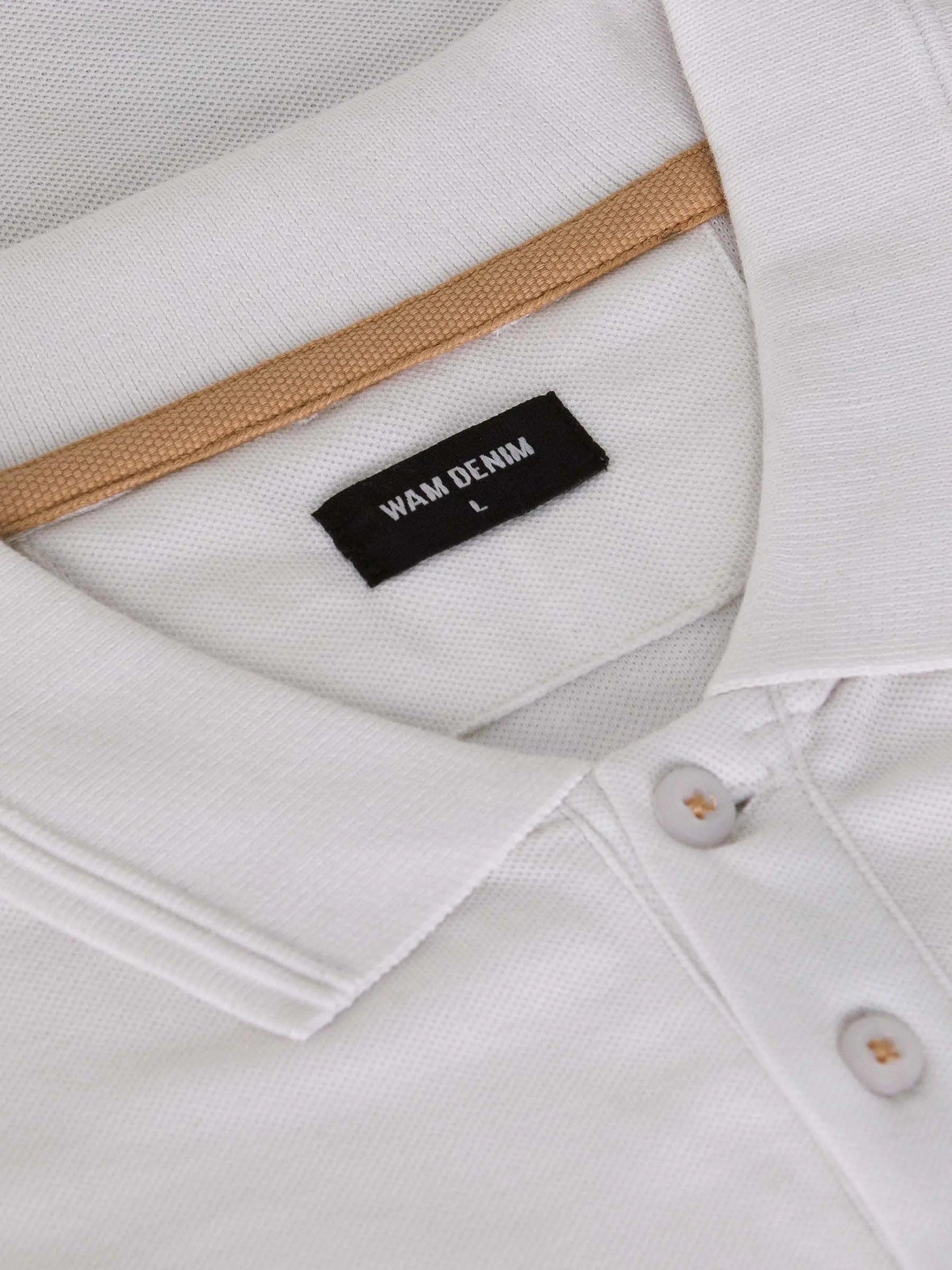 The Ameer White Polo Wam Denim