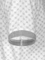 Close-up of grey white Damir Polo sleeve hem. – Wam Denim.