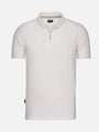 White, textured men's polo  – Wam Denim.
