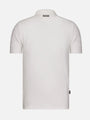 Back view of the white men's textured polo shirt – Wam Denim.