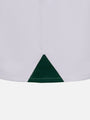 Close-up of the hem split on a white men's dress shirt – Wam Denim.