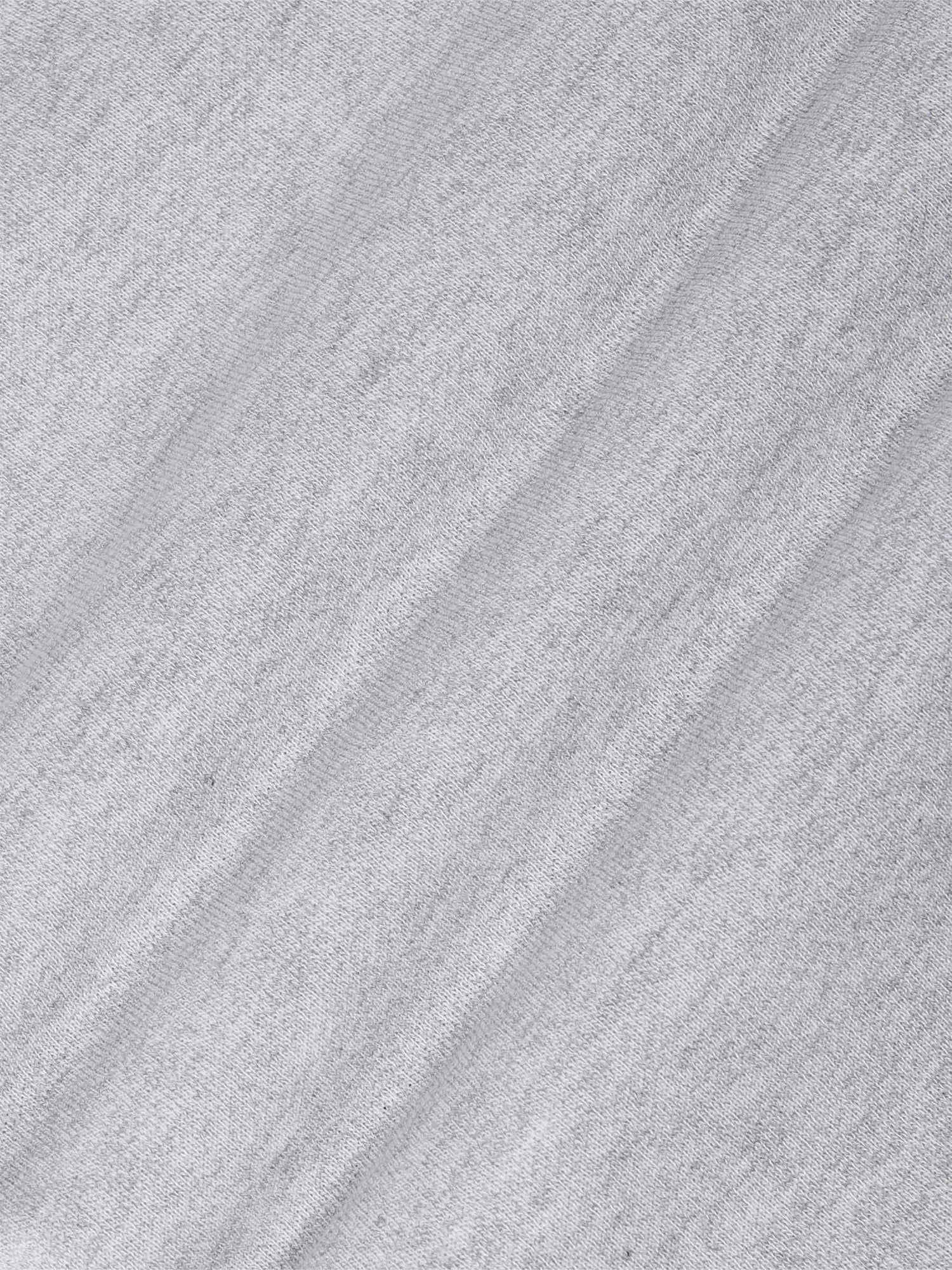 Close-up of The Fletcher Light Grey Vest fabric showing soft, heathered knit texture – Wam Denim.