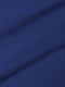 Close-up of royal blue shirt fabric showing smooth texture and fine weave.