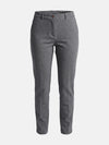 Grey slim-fit men's pantalon with button closure and belt loops, showcasing modern tailored trousers.