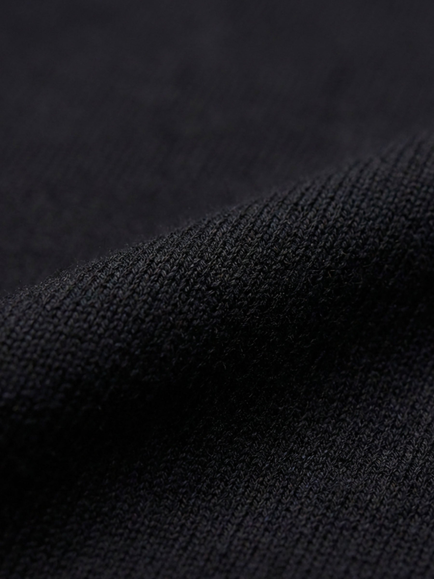 Close-up of black cotton fabric texture, soft breathable material detail
