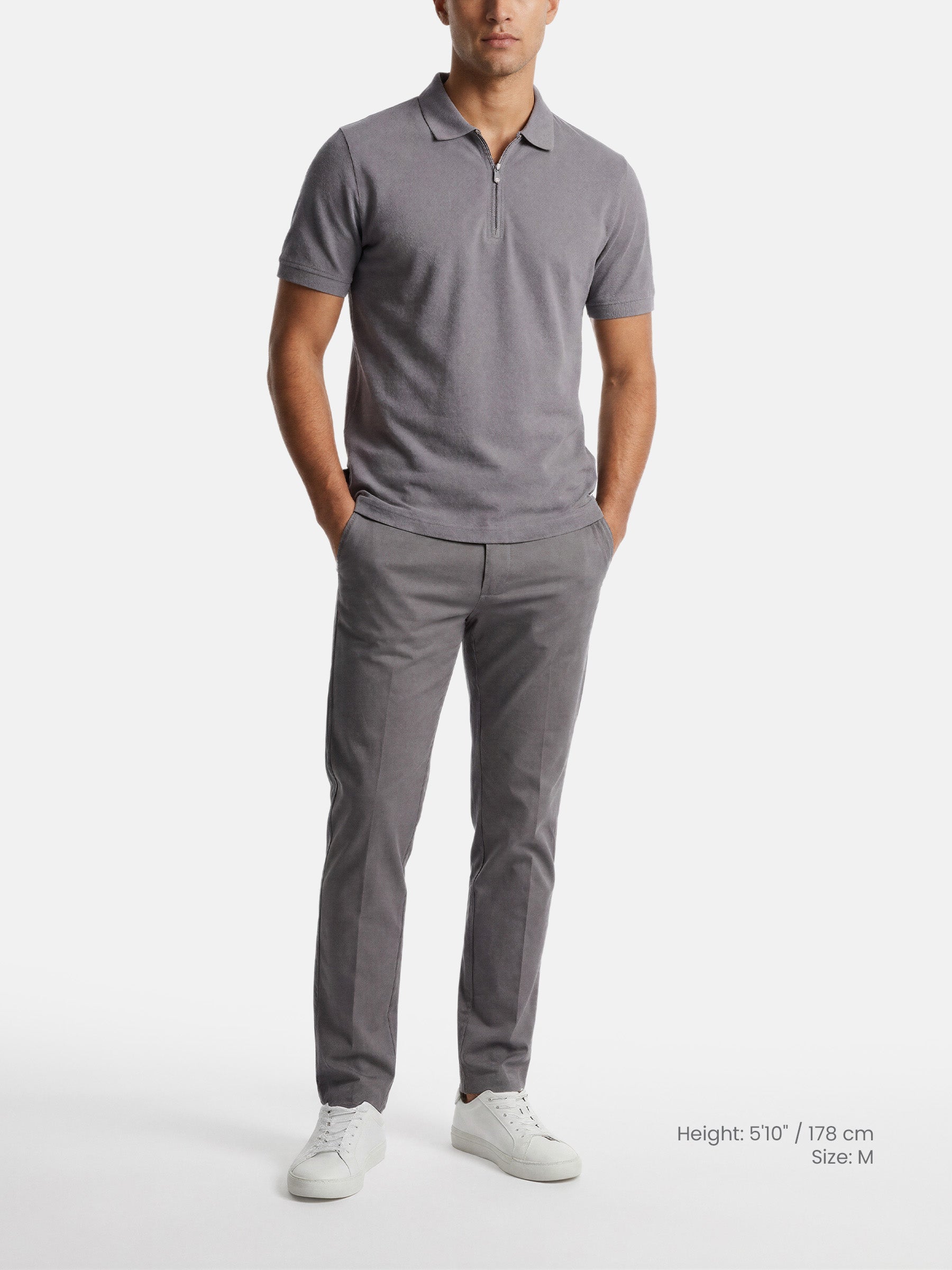 De Fintor Lichtgrijs Poloshirt
