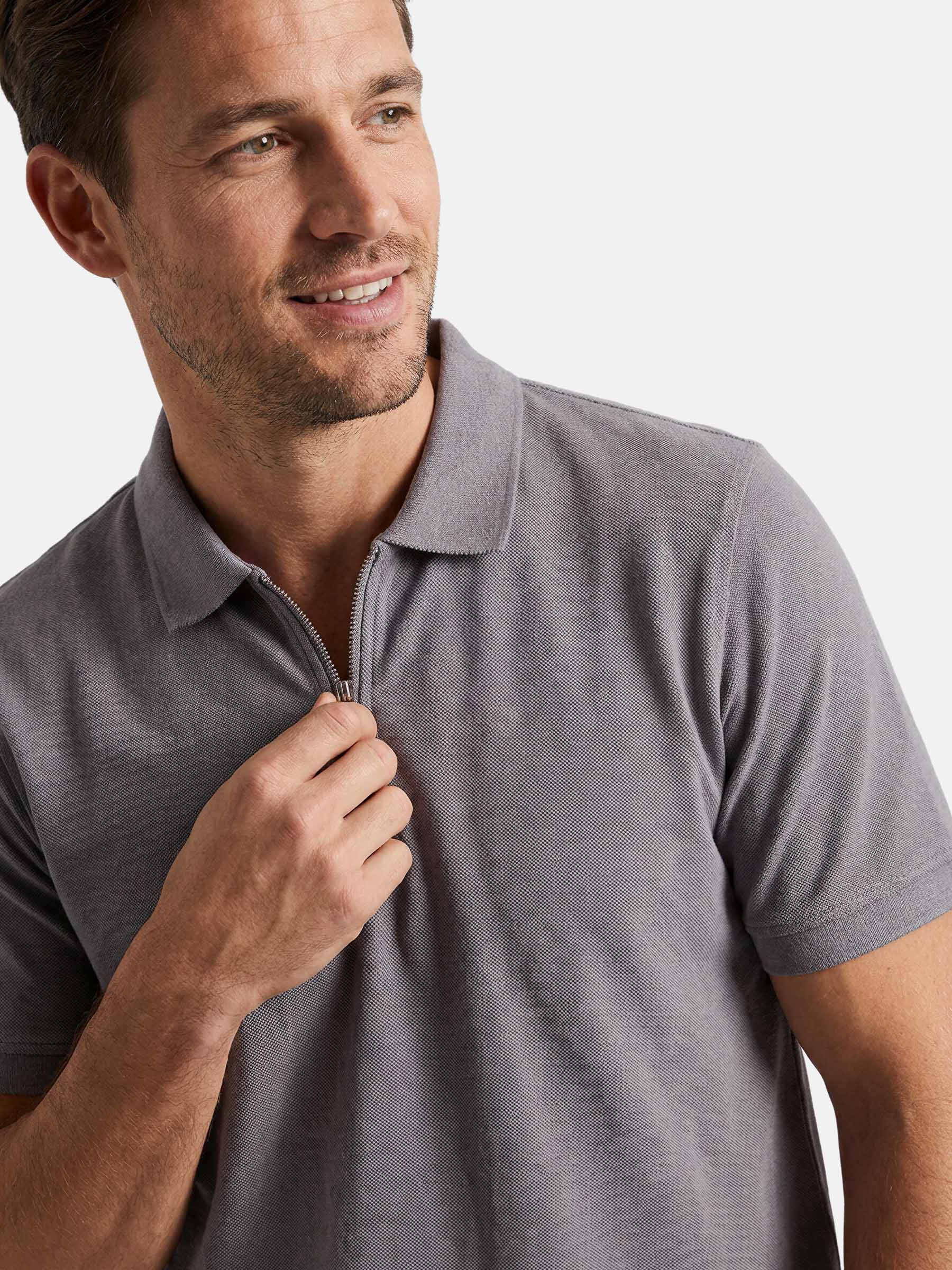De Fintor Lichtgrijs Poloshirt