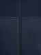 Close-up of Light Indigo jacket fabric showing textured upper panel and central zipper.