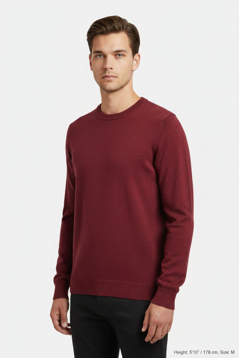 Thorn Dark Red Pullover - Front Upper Body