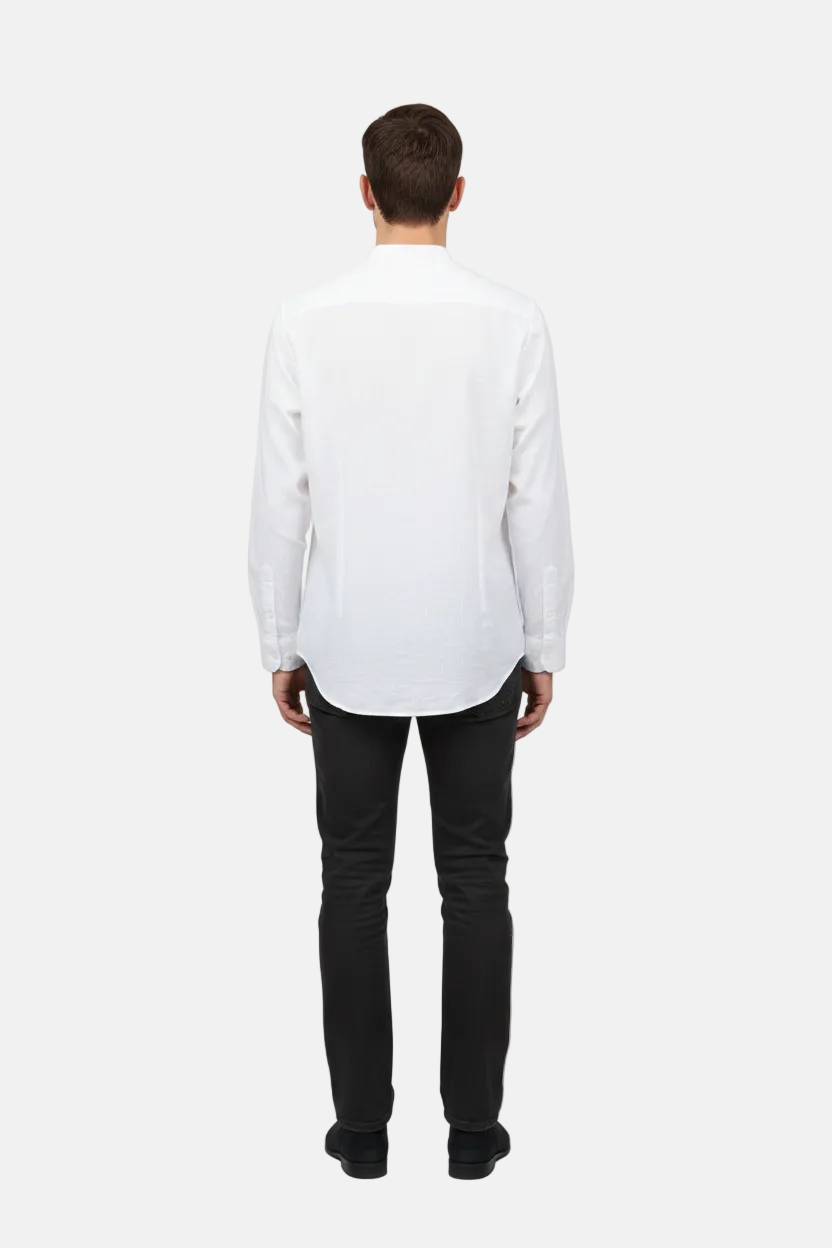 Merax White Long Sleeve Shirt - Back