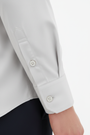 Wam Denim Norvik Light Grey Shirt – long sleeve cuff with pearl white button detail