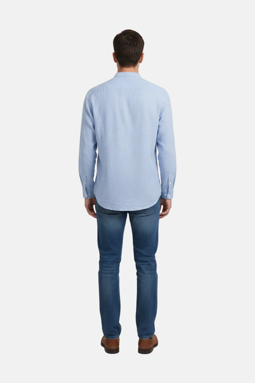Merax Blue Long Sleeve Shirt - Back