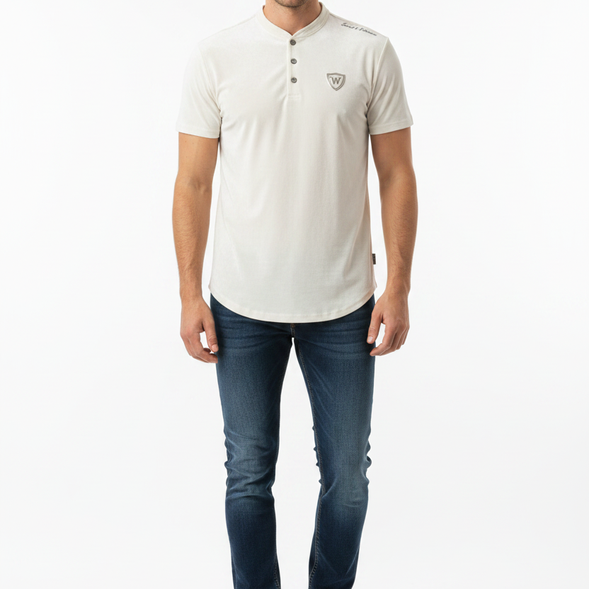 WAM DENIM T-Shirt 79664 Velvet Off White - Front View