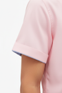 Wam Denim Seldor Pink Shirt – short sleeve cuff with light blue contrast lining detail