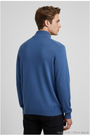 Halron Dark Blue Half-Zip Pullover - Back Upper Body