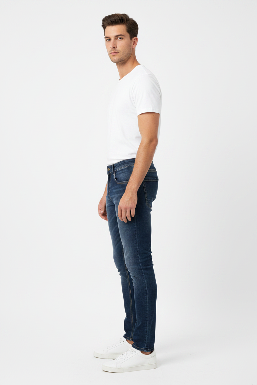 WAM DENIM Jeans 72453 Fenric Dark Blue - Side View