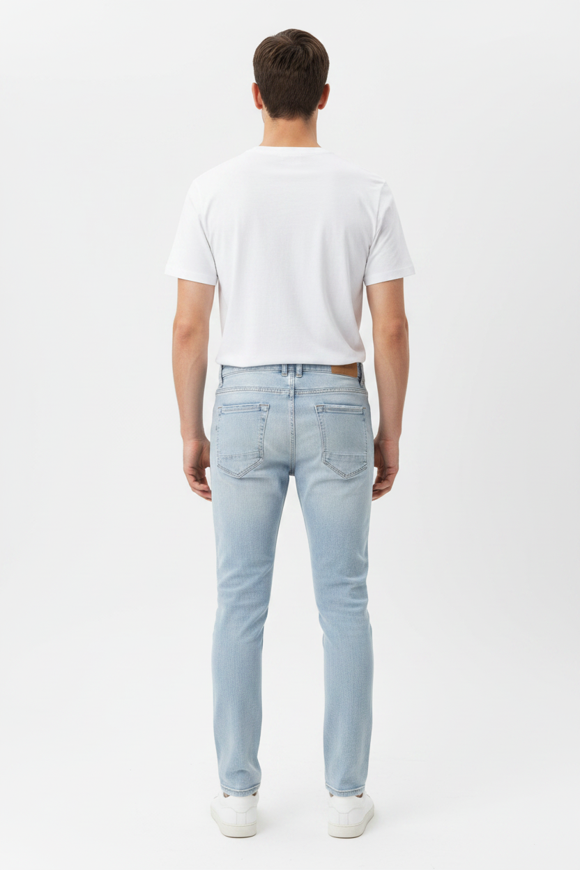 WAM DENIM Jeans 72452 Halvik Light Blue - Back View