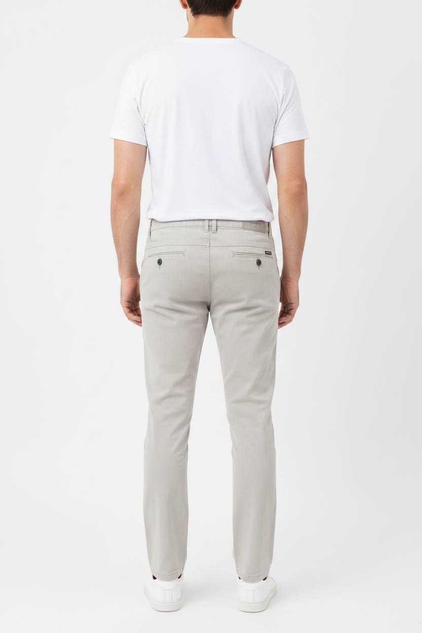 WAM DENIM Chino 72458 Kelvin Grey - Back View