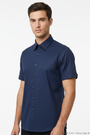 Lorven Navy Short Sleeve Shirt - Front Upper Body