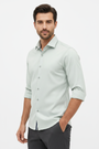 Wam Denim Kalden Light Menthol Long Sleeve Shirt – three-quarter view on model