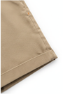 Wam Denim Kelden Dark Beige Chino Shorts – turned-up cuff hem detail