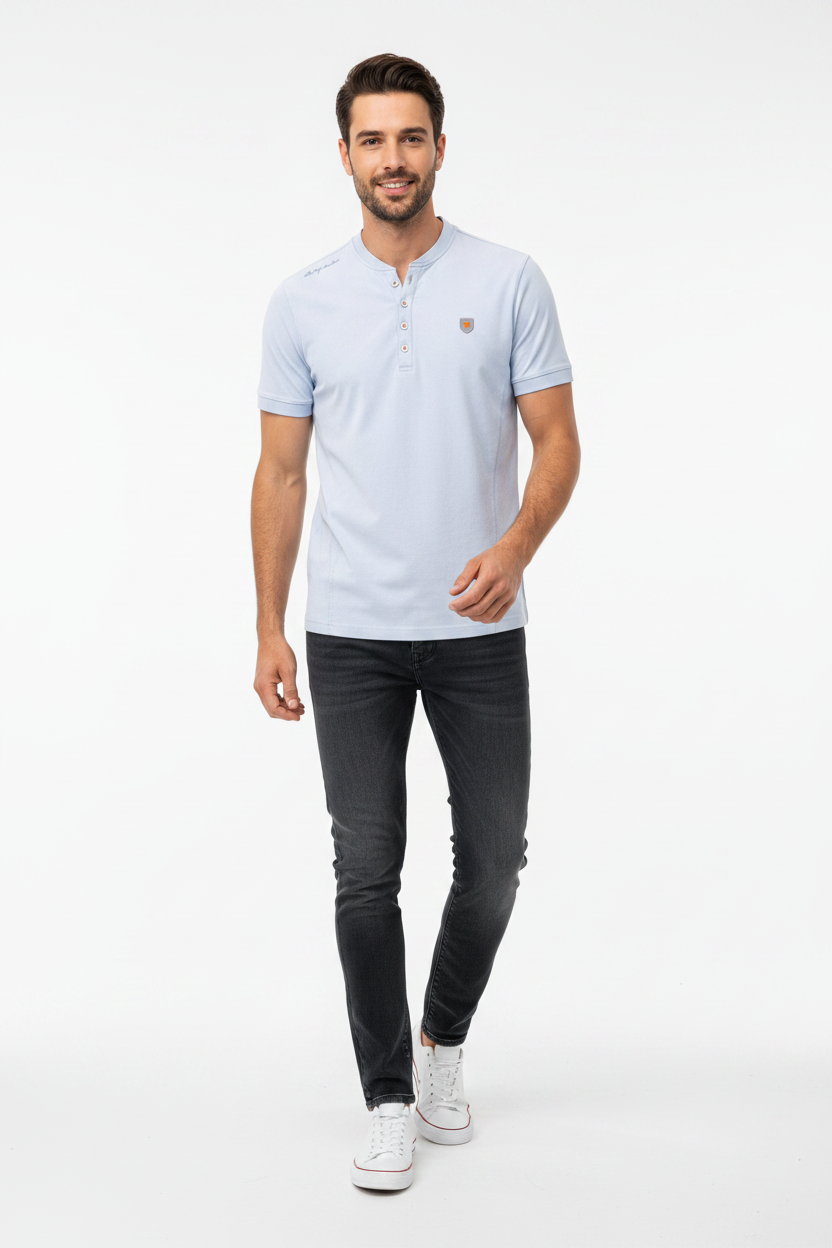 WAM DENIM T-Shirt 79664 Velvet Light Blue - Lifestyle