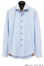 Wam Denim Ordin Light Blue Long Sleeve Shirt – front hanger view with size label