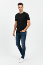 Wam Denim Cromer Black T-shirt – three-quarter view on model