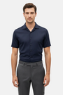 Wam Denim Lorven Navy Short Sleeve Shirt – model front view, tucked in