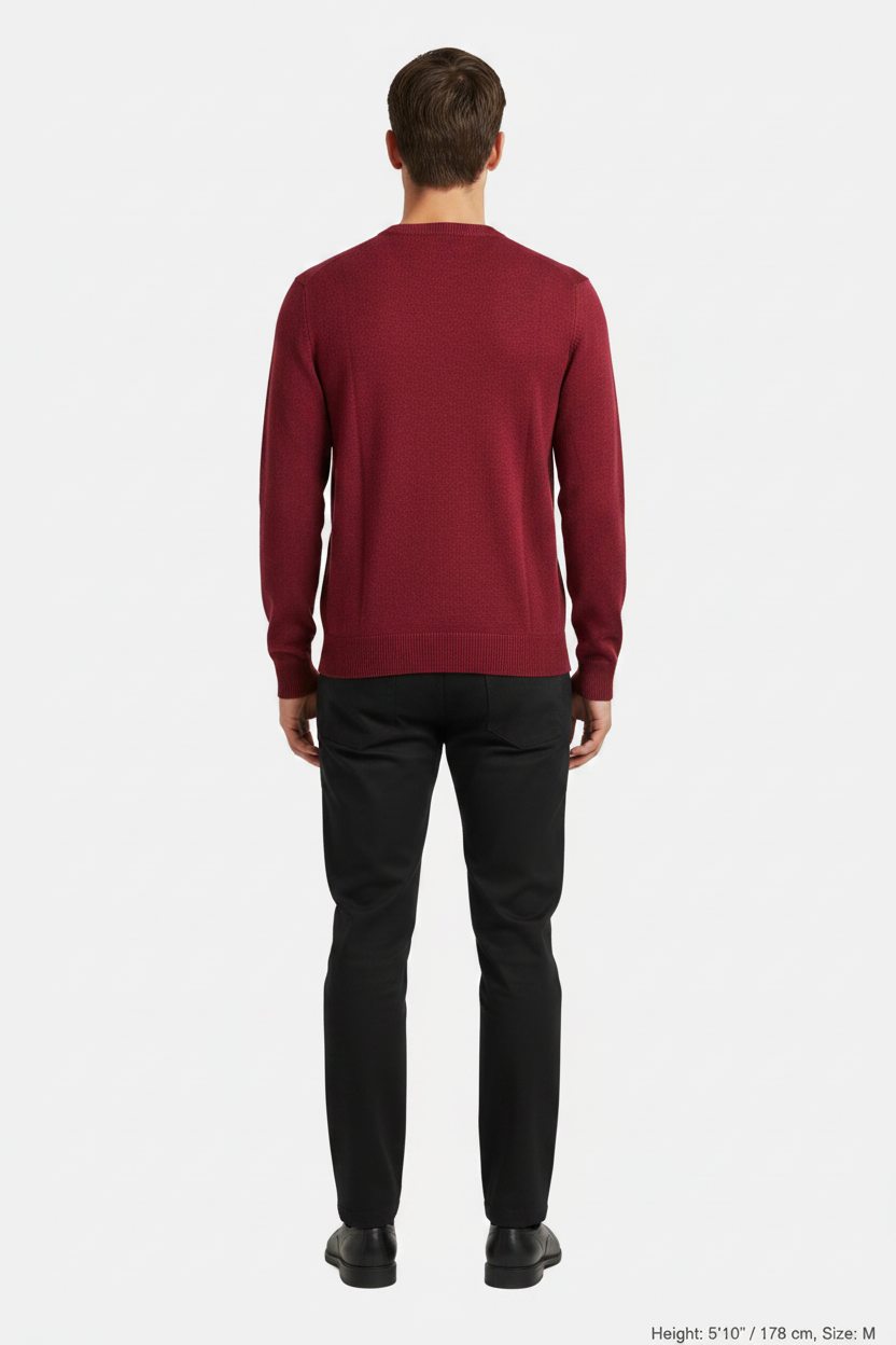 Thorn Dark Red Pullover - Back