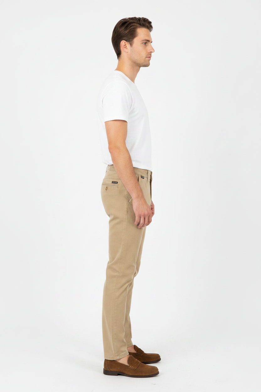WAM DENIM Chino 72446 Thalin Dark Beige - Side View