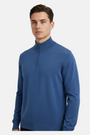 Halron Dark Blue Half-Zip Pullover - Front Upper Body