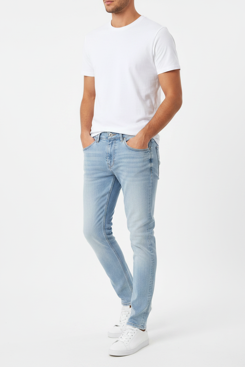 WAM DENIM Jeans 72452 Halvik Light Blue - Three-Quarter View