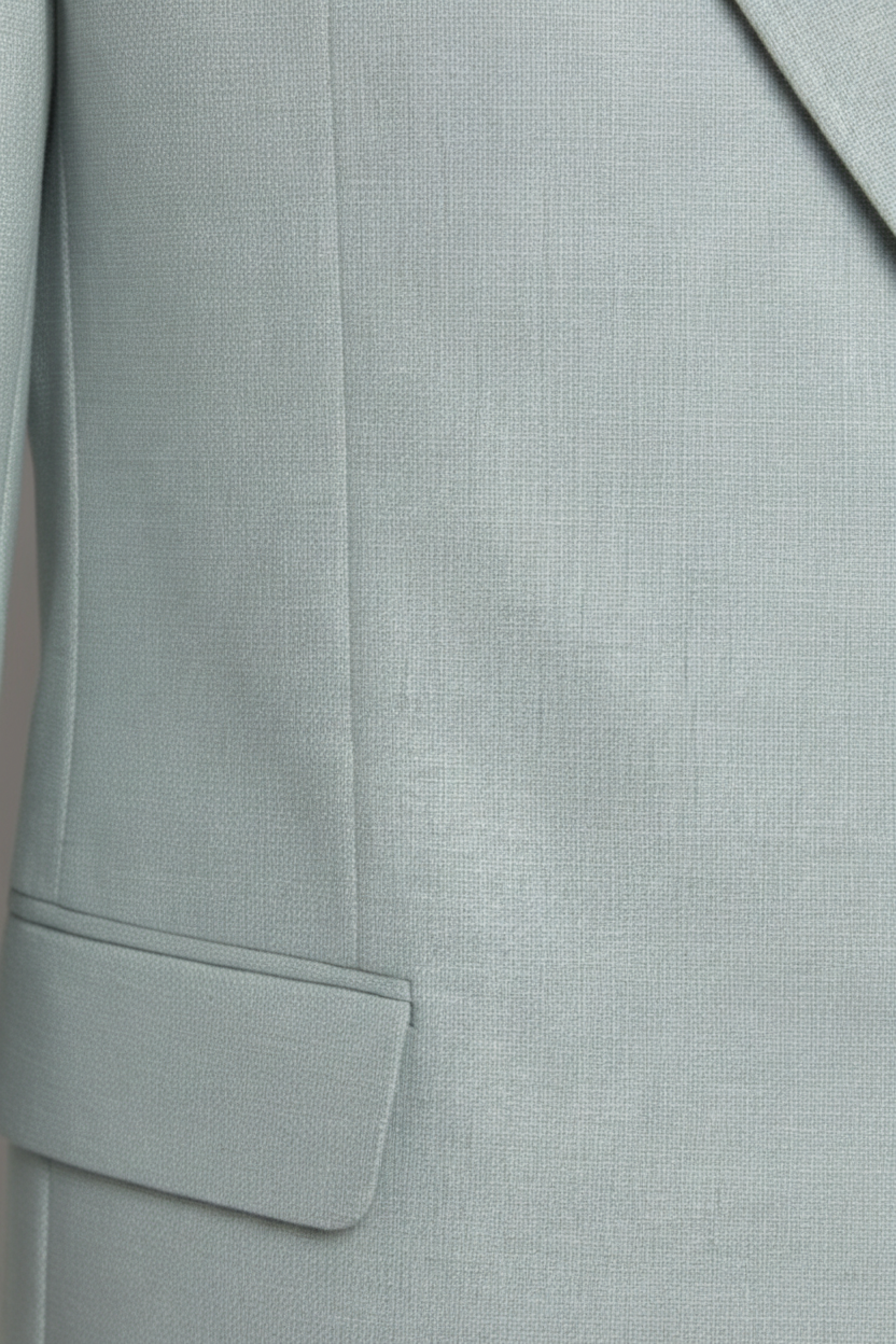 Luthen Light Green Blazer - Fabric