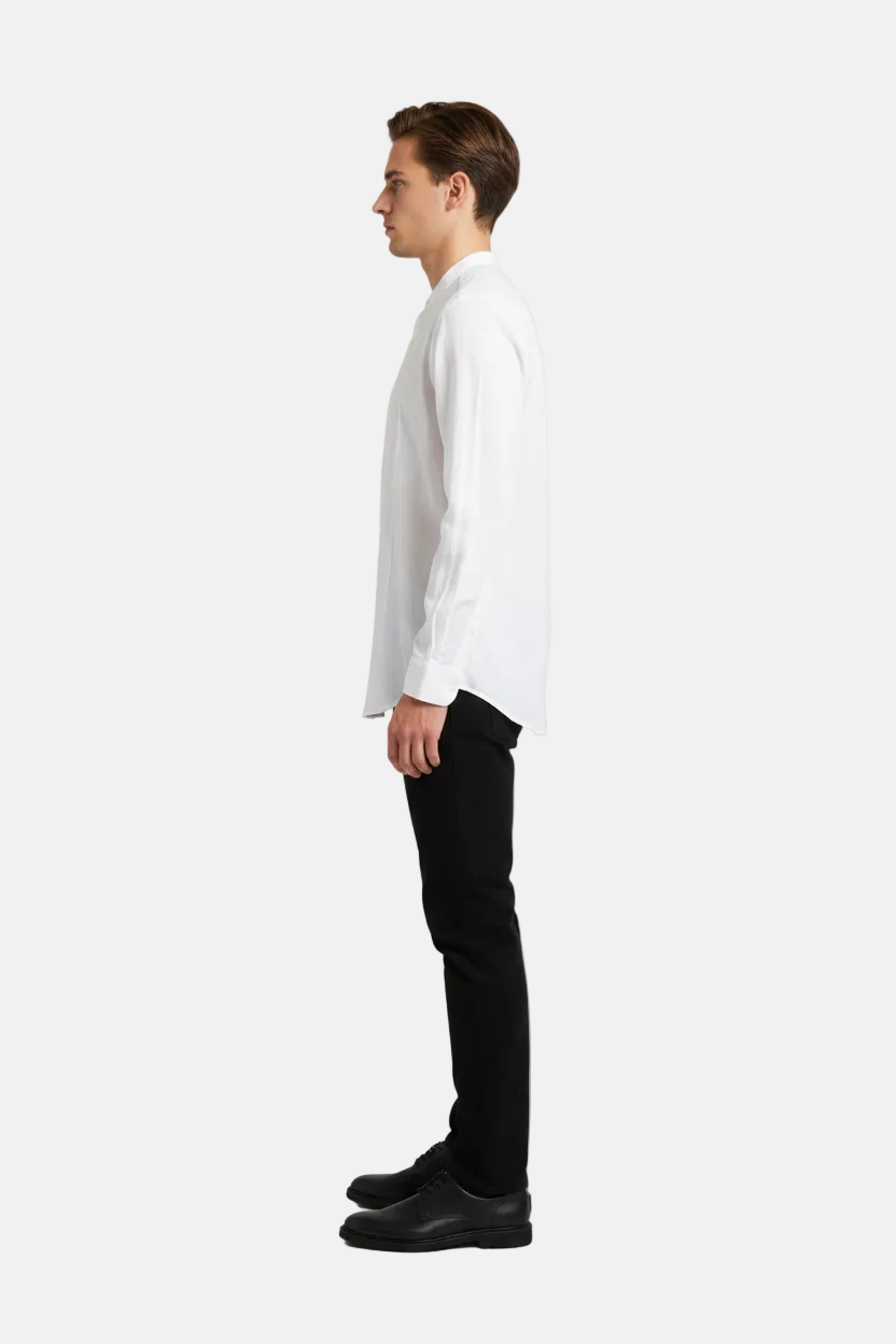 Merax White Long Sleeve Shirt - Side View