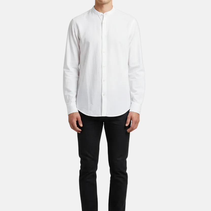 Merax White Long Sleeve Shirt - Front
