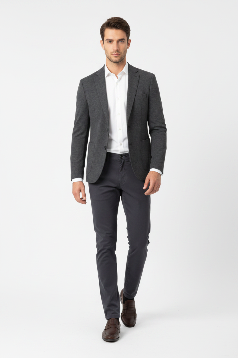 WAM DENIM Chino 72446 Thalin Anthracite - Lifestyle