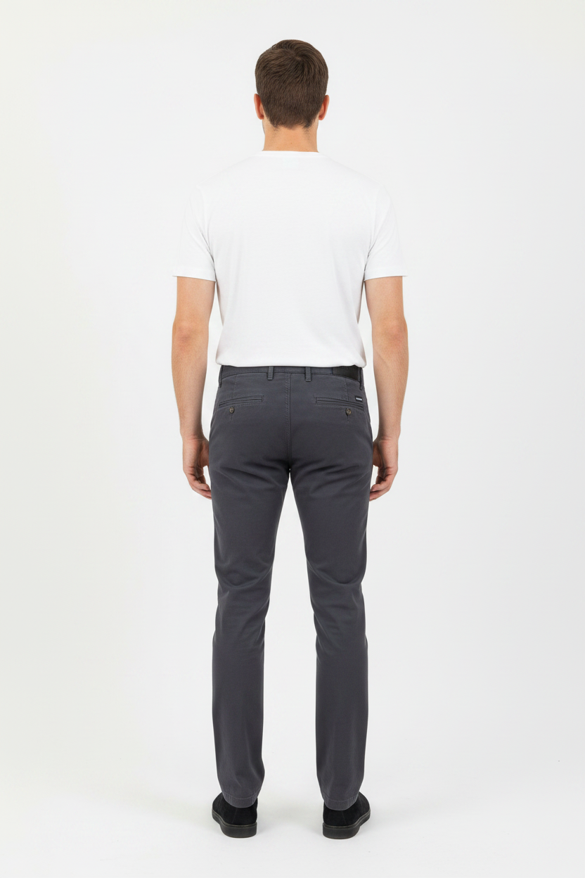 WAM DENIM Chino 72446 Thalin Anthracite - Back View