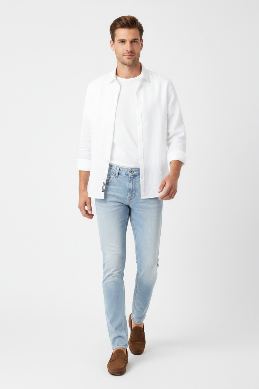 WAM DENIM Jeans 72452 Halvik Light Blue - Lifestyle