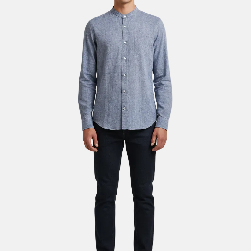 Merax Indigo Long Sleeve Shirt - Front