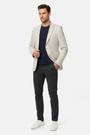 Wam Denim Corlan Light Beige Blazer – three-quarter front view on model
