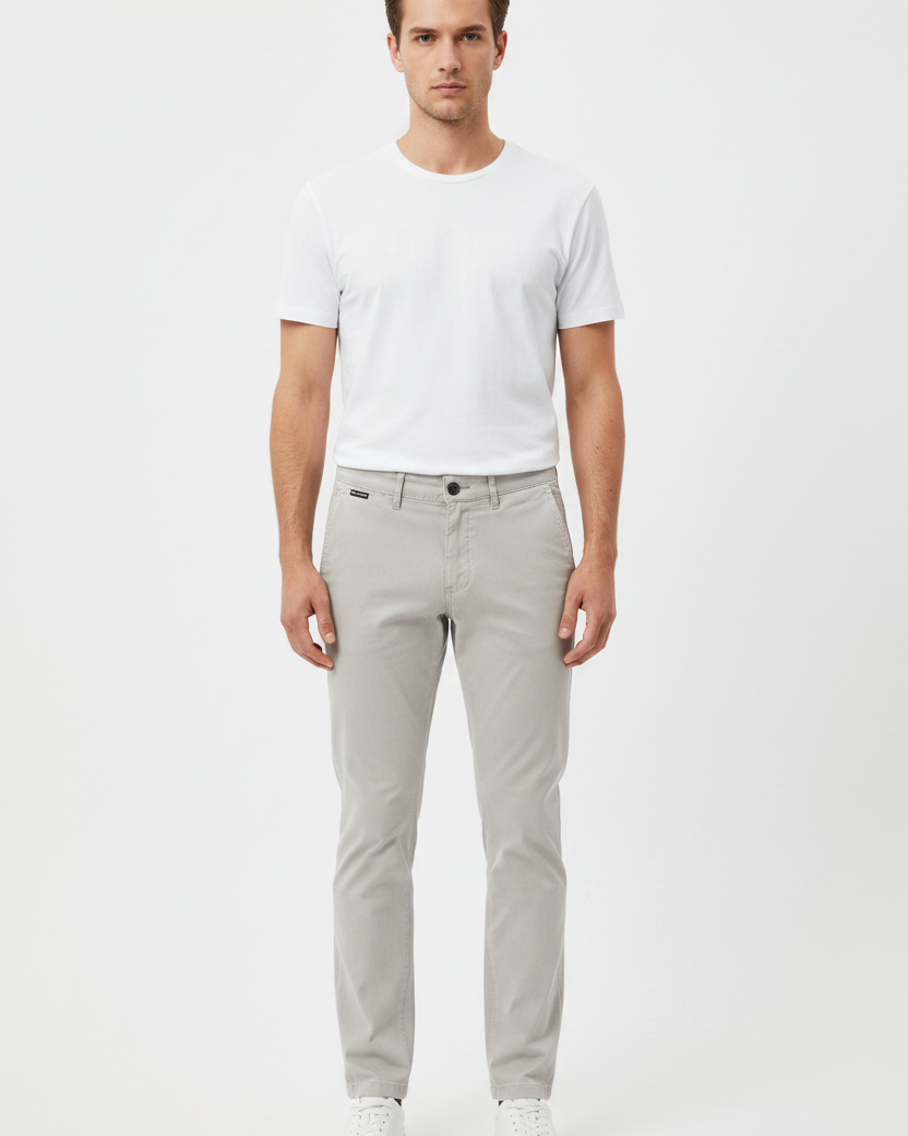 WAM DENIM Chino 72458 Kelvin Grey - Front View