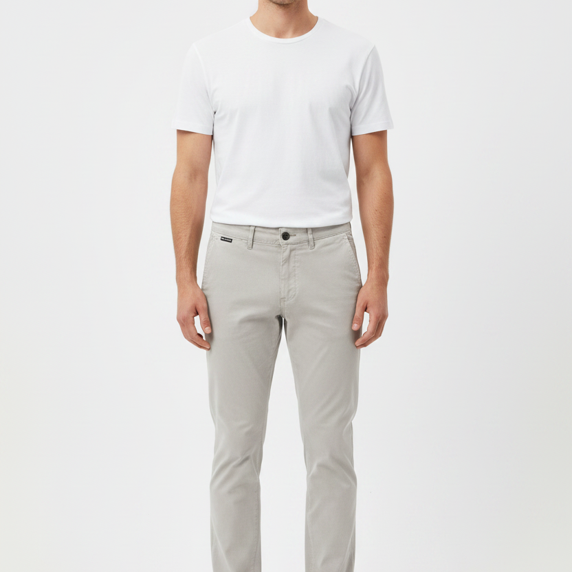 WAM DENIM Chino 72458 Kelvin Grey - Front View