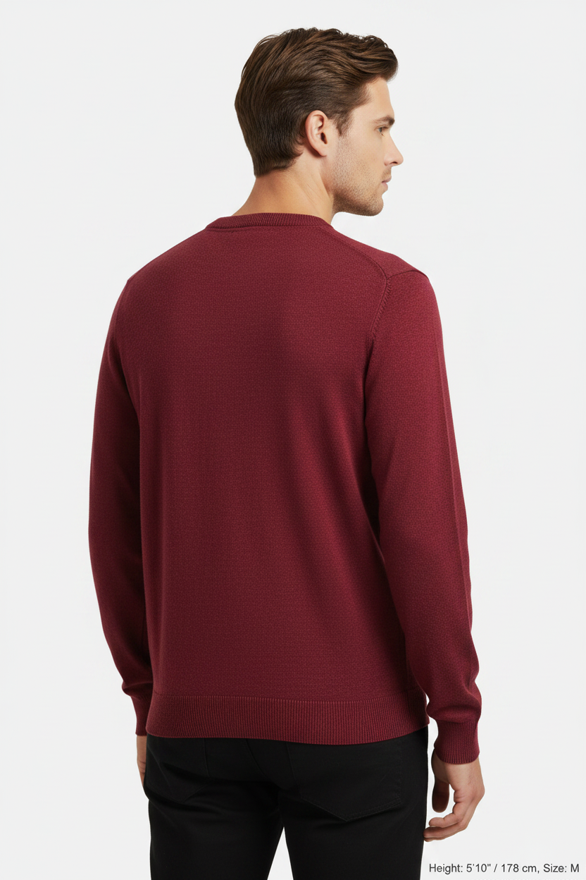 Thorn Dark Red Pullover - Back Upper Body