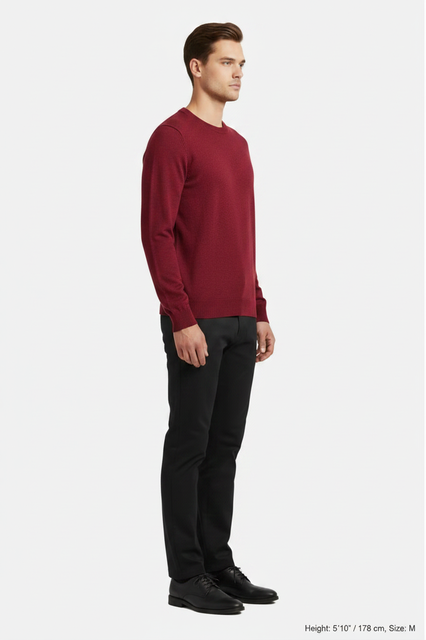 Thorn Dark Red Pullover - Side View