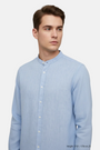 Merax Blue Long Sleeve Shirt - Front Upper Body