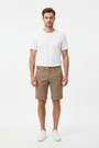 WAM DENIM Korte Broek 72456 Zurex Dark Beige - Front View