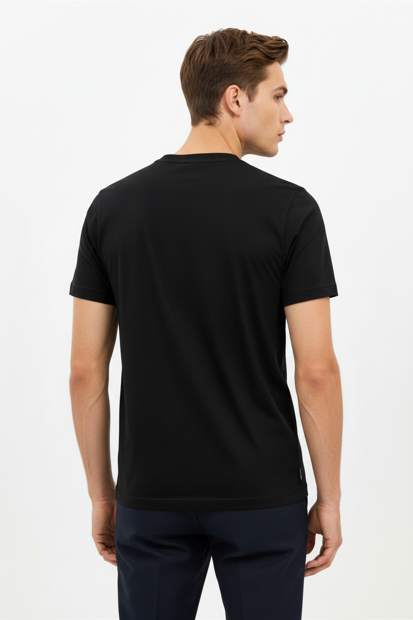 Wam Denim Cromer Black T-shirt – model back view
