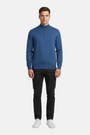Halron Dark Blue Half-Zip Pullover - Styled