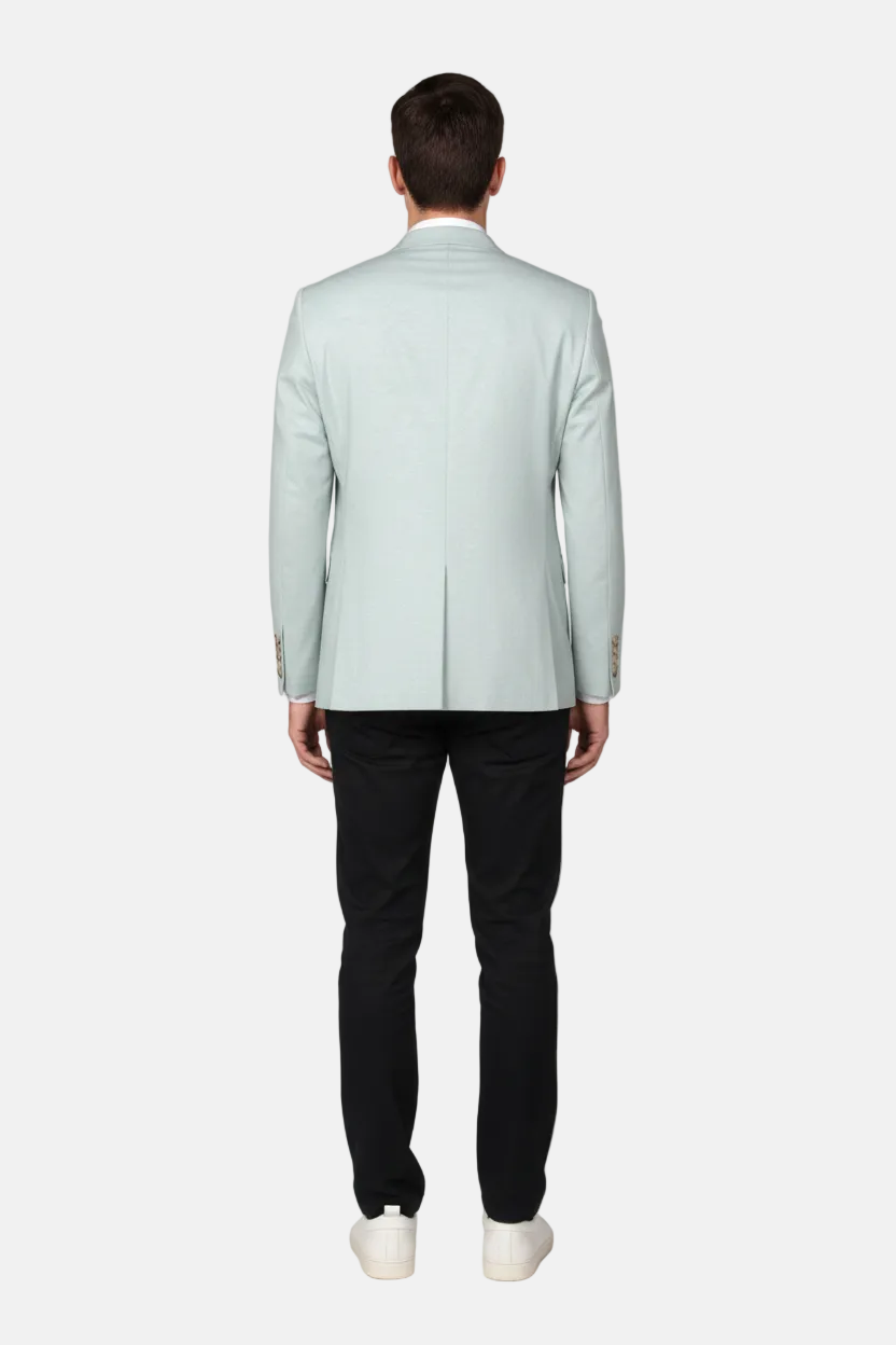 Luthen Light Green Blazer - Back